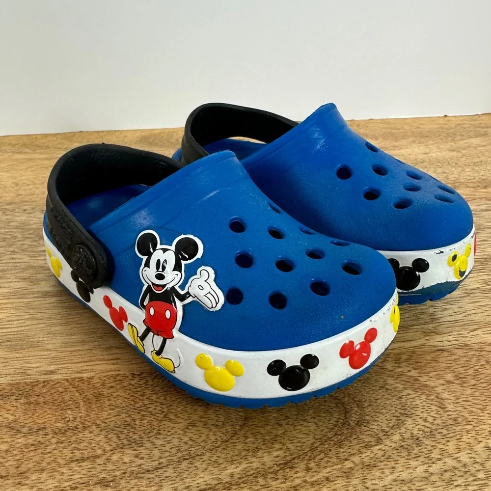 Crocs Mickey Mouse Disney Blue C4 Toddler Baby Shoes‎